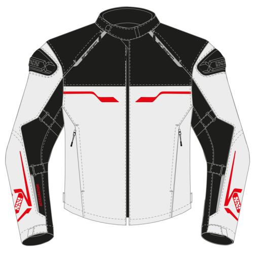 iXS Sport Jacke Hexalon-ST - white-black-red (Grösse: XL) von iXS