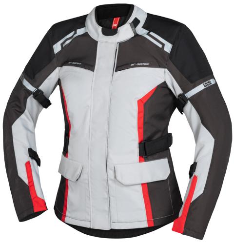 iXS Tour Damen Jacke Evans-ST 2.0 - brightgrey-grey-red (Grösse: D3XL) von iXS