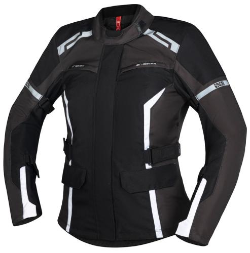 iXS Motorradjacke Damen Tour Evans-ST 2.0 - schwarz-grau-weiss (Grösse: D2XL) von iXS