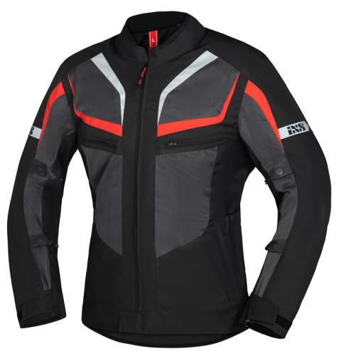 iXS Motorradjacke Tour Jacke Gerona-Air 1.0 - schwarz-grau-rot (Grösse: 3XL) von iXS