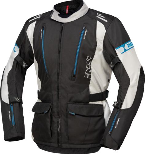 iXS Motorradjacke Tour Jacke Lorin-ST - schwarz-hellgrau-blau (Grösse: 2XL) von iXS