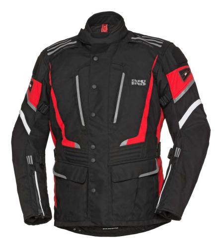 iXS Motorradjacke Tour Jacke Powells-ST - schwarz-rot-weiss (Grösse: M) von iXS