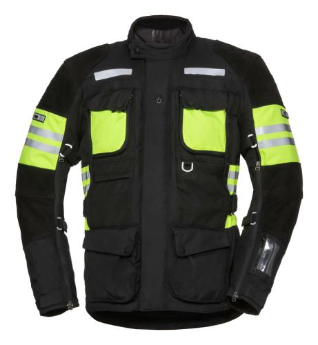 iXS Motorradjacke Tour LT Jacke Montevideo-ST - schwarz-fluogelb (Grösse: 2XL) von iXS