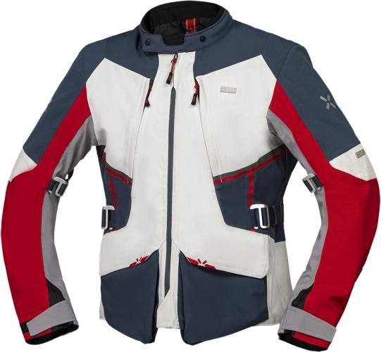 iXS Tourster-STX 1.0 Laminatjacke - hellgrau - blau-rot (Grösse: 2XL) von iXS