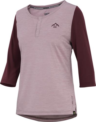 iXS Women's Carve X 3/4 Henley - taupe-raisin (Grösse: 34) von iXS