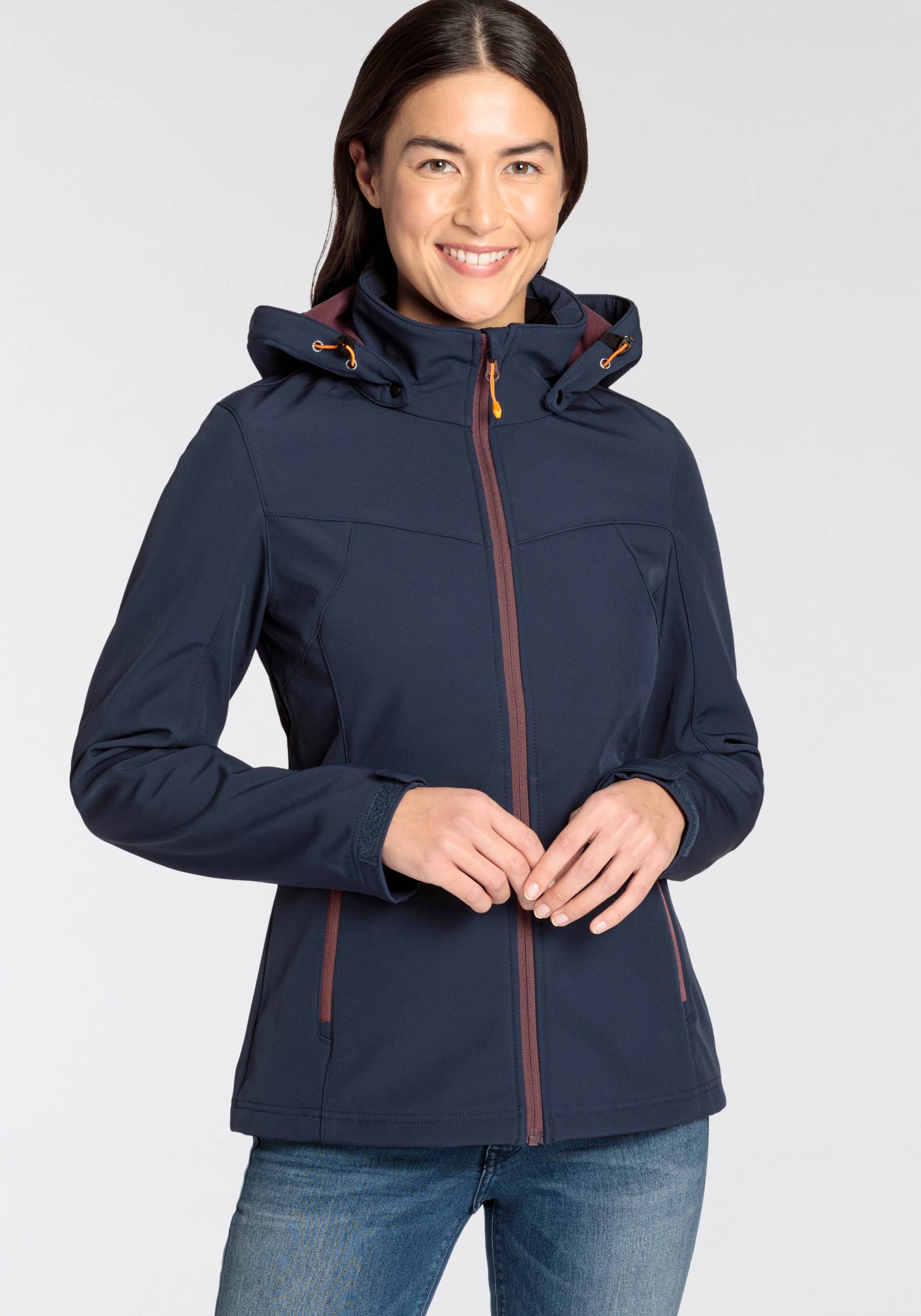 Icepeak Softshelljacke »D SOFTSHELLJACKE BRENHAM«, mit Kapuze, mit hohem Stehkragen von icepeak