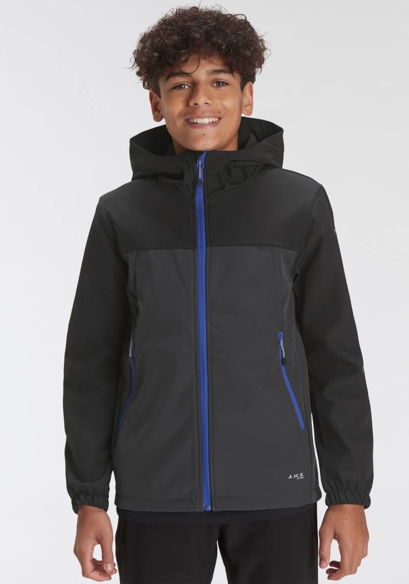 Icepeak Softshelljacke »KONAN - für Kinder«, mit Kapuze, aus winddichtem und wasserabweisendem Material von icepeak