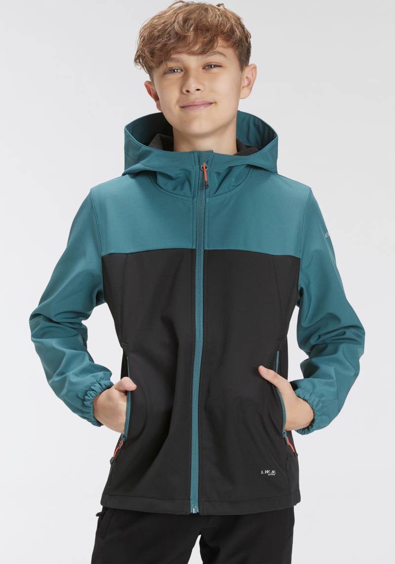 Icepeak Softshelljacke »KONAN - für Kinder«, mit Kapuze, aus winddichtem und wasserabweisendem Material von icepeak