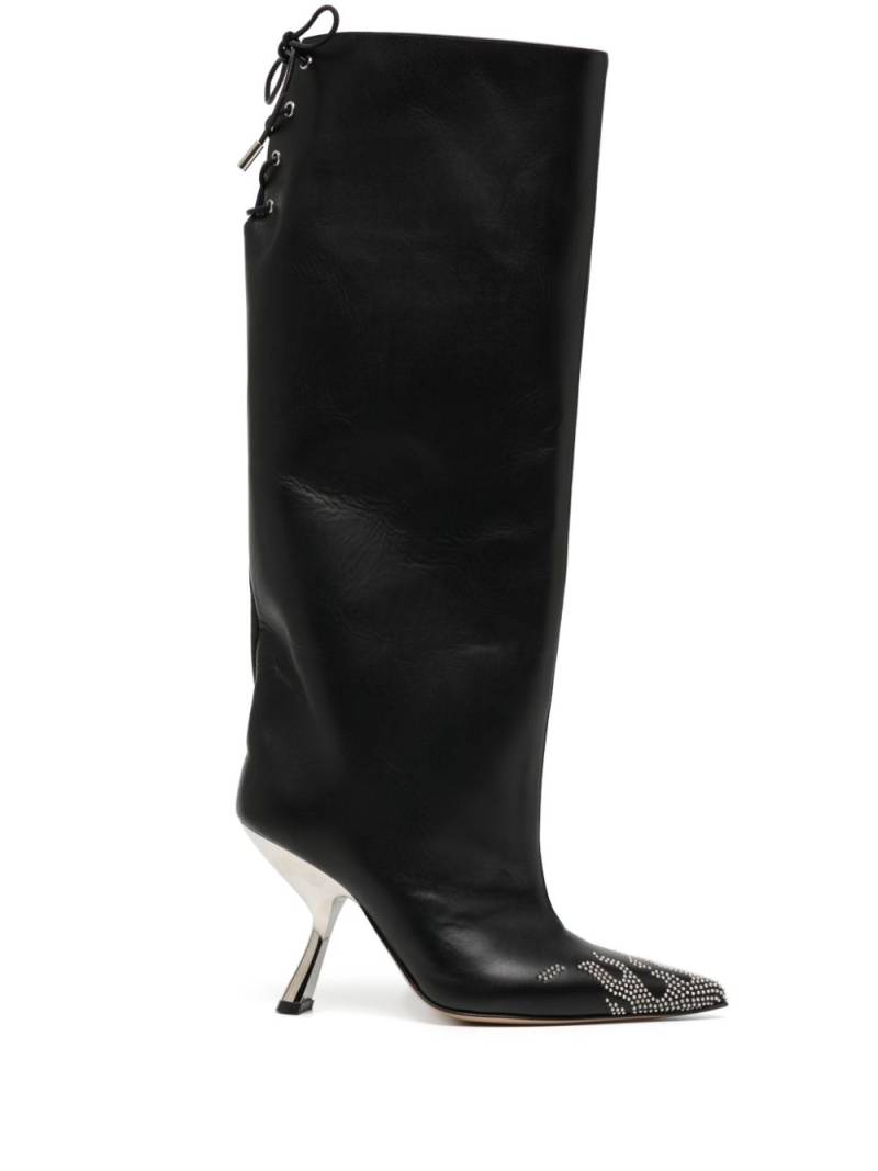 iindaco Febe 95mm crystal-embellished boots - Black von iindaco