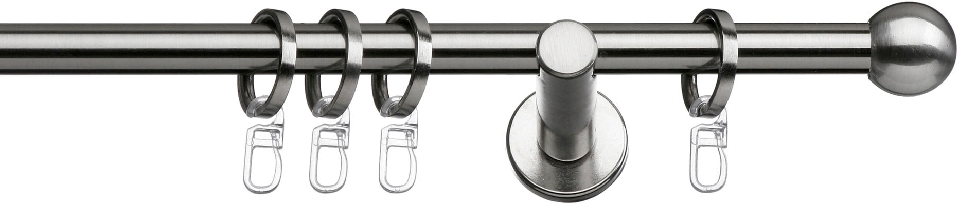 indeko Gardinenstange »Formentor«, 1 läufig-läufig, Fixmass, Komplett-Set inkl. Ringen und Montagematerial indeko Gardinenstange »Formentor«, 1 läufig-läufig, Fixmass, Komplett-Set inkl. Ringen und Montagematerial von indeko
