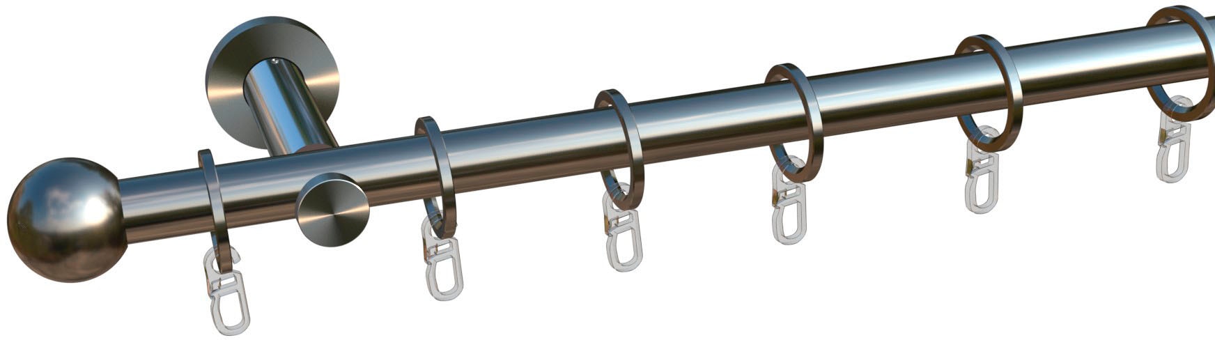 indeko Gardinenstange »Formentor«, 1 läufig-läufig, Fixmass, Komplett-Set inkl. Ringen und Montagematerial indeko Gardinenstange »Formentor«, 1 läufig-läufig, Fixmass, Komplett-Set inkl. Ringen und Montagematerial von indeko