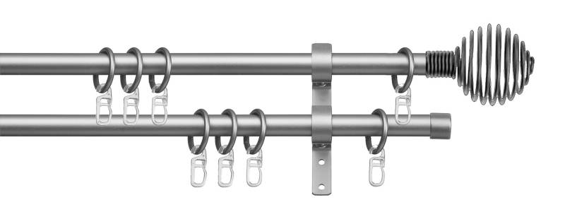 indeko Gardinenstange »Massa«, 2 läufig-läufig, Fixmass, Komplett-Set inkl. Ringen und Montagematerial von indeko