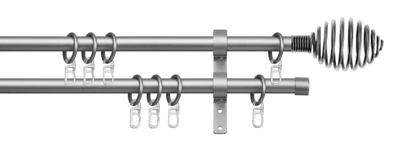 indeko Gardinenstange »Pisa«, 2 läufig-läufig, Fixmass, Komplett-Set inkl. Ringen und Montagematerial von indeko