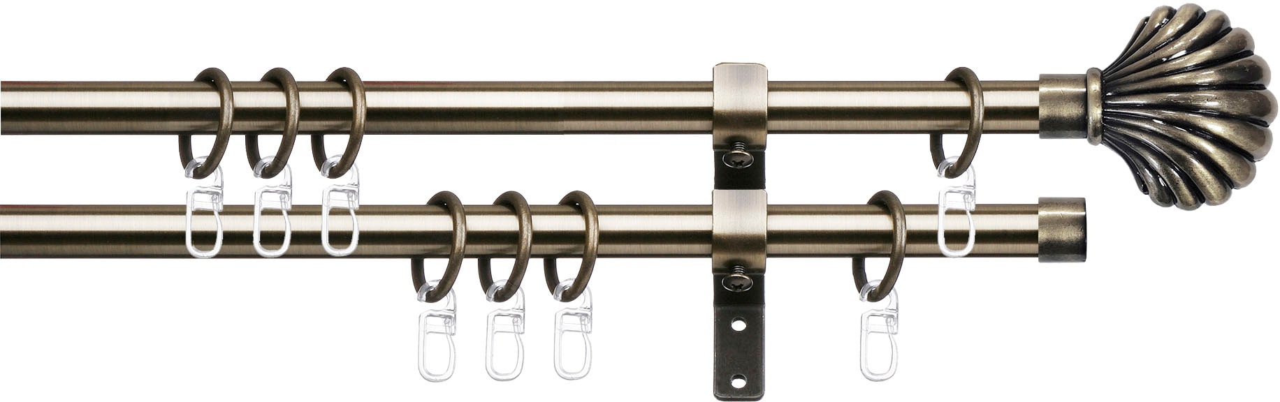 indeko Gardinenstange »Volterra«, 2 läufig-läufig, Fixmass, Komplett-Set inkl. Ringen und Montagematerial indeko Gardinenstange »Volterra«, 2 läufig-läufig, Fixmass, Komplett-Set inkl. Ringen und Montagematerial von indeko