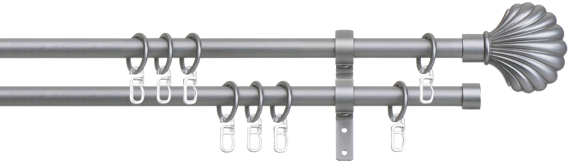 indeko Gardinenstange »Volterra«, 2 läufig-läufig, Fixmass, Komplett-Set inkl. Ringen und Montagematerial indeko Gardinenstange »Volterra«, 2 läufig-läufig, Fixmass, Komplett-Set inkl. Ringen und Montagematerial von indeko