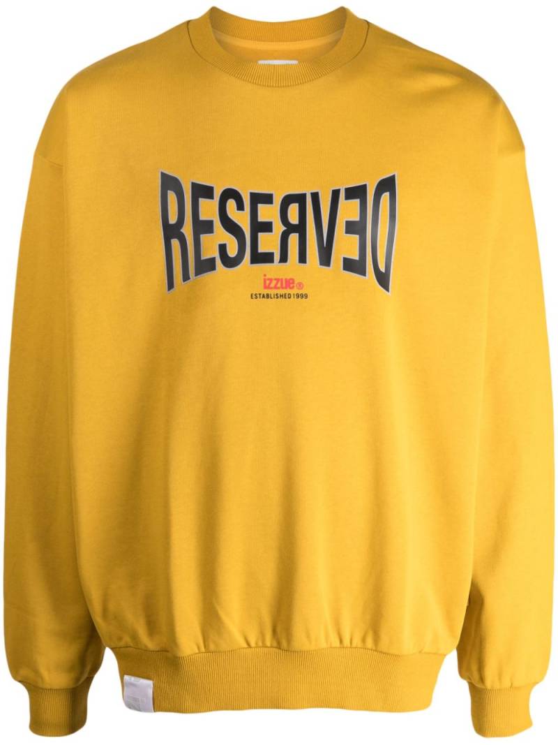 izzue Reserved cotton sweatshirt - Yellow von izzue