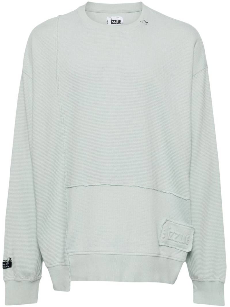 izzue asymmetric cotton sweatshirt - Green von izzue