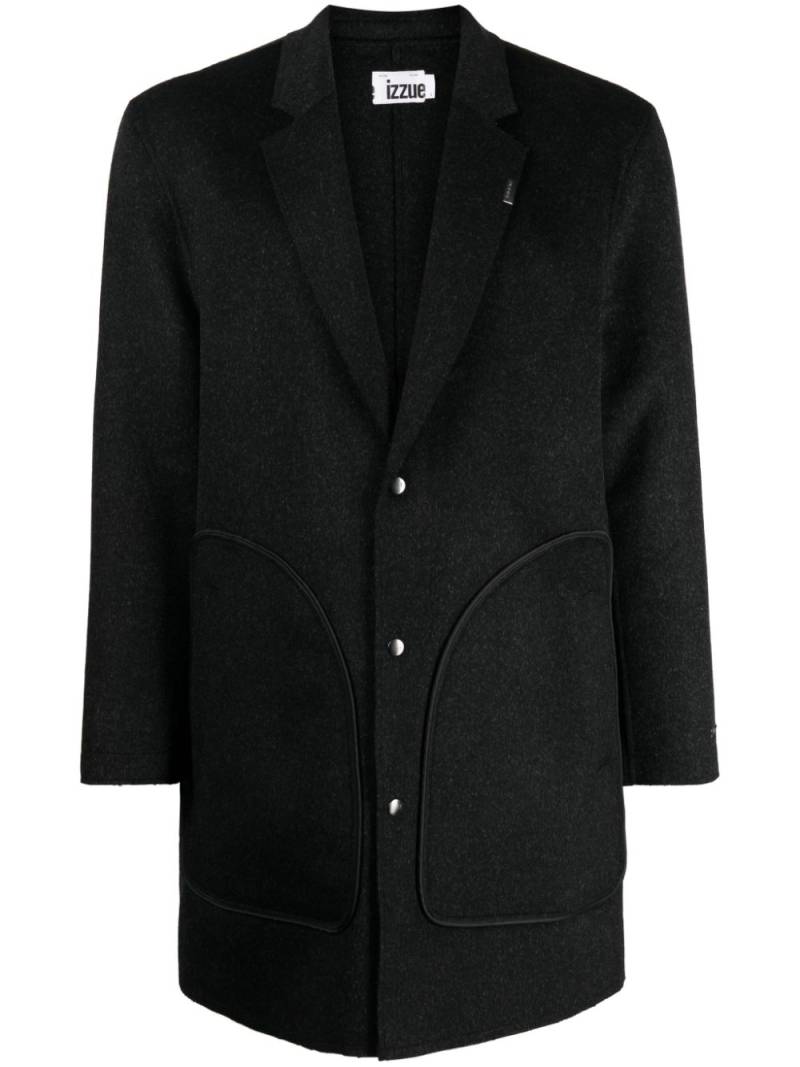 izzue brushed single-breasted blazer - Black von izzue