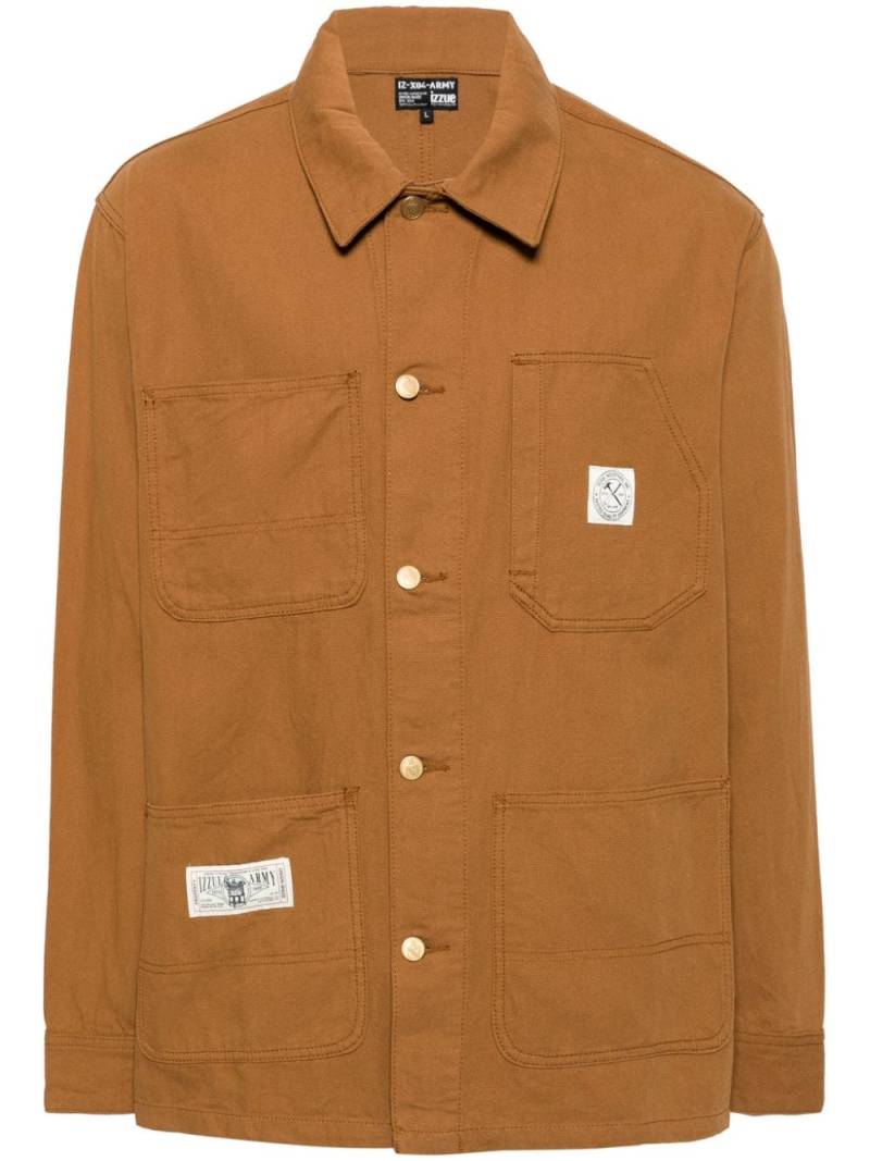 izzue buttoned cotton jacket - Brown von izzue