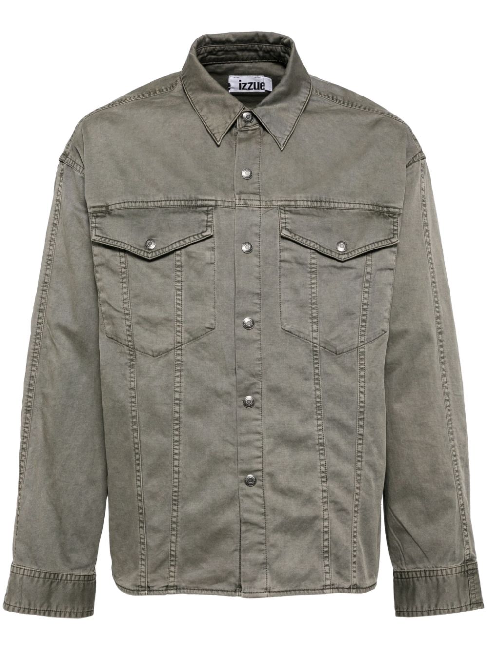 izzue cotton shirt jacket - Grey von izzue