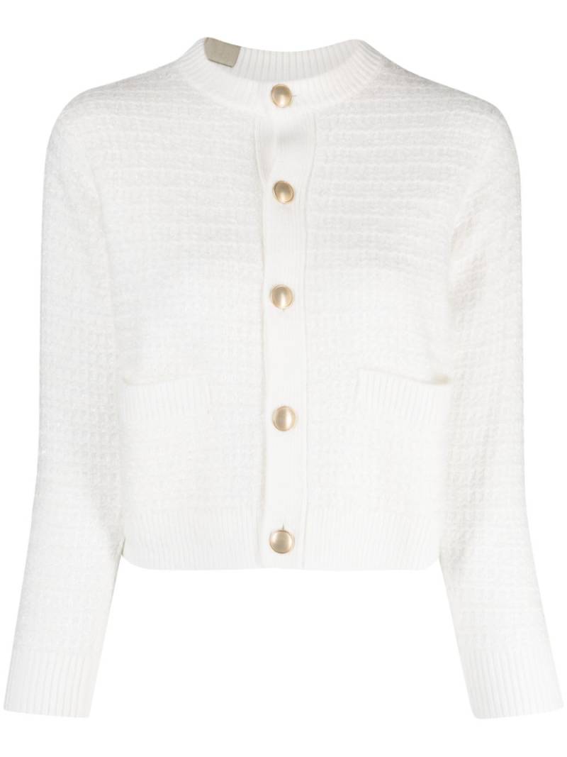 izzue crew-neck tweed cardigan - White von izzue