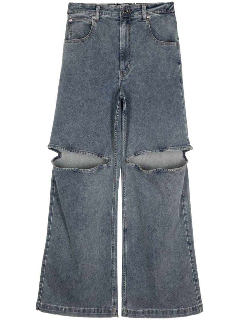 izzue cut-out wide-leg jeans - Blue von izzue