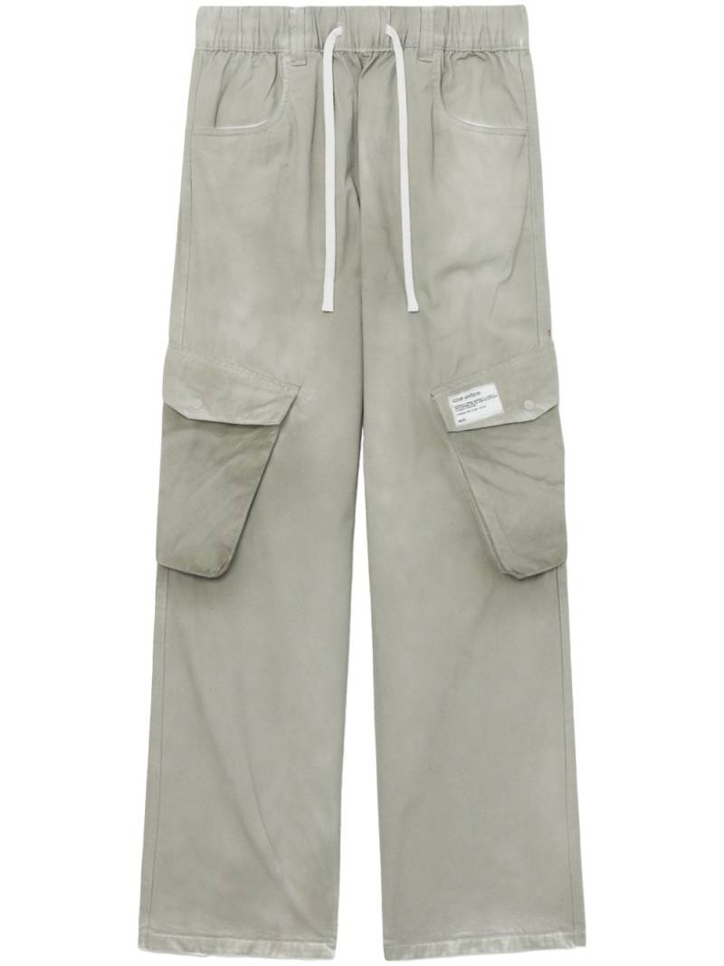 izzue drawstring cotton cargo trousers - Neutrals von izzue