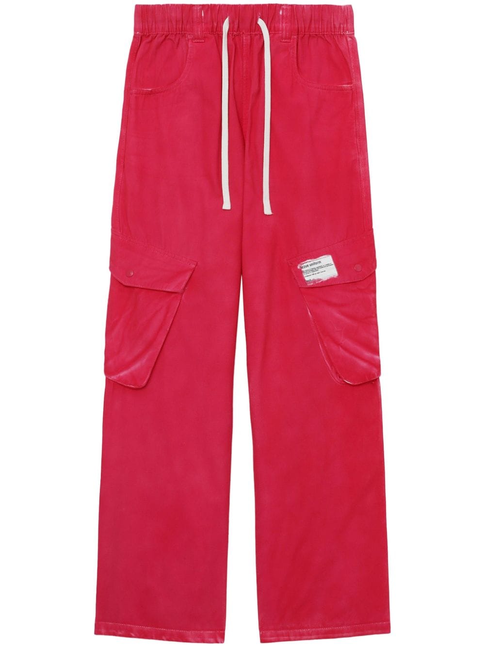 izzue drawstring cotton cargo trousers - Pink von izzue