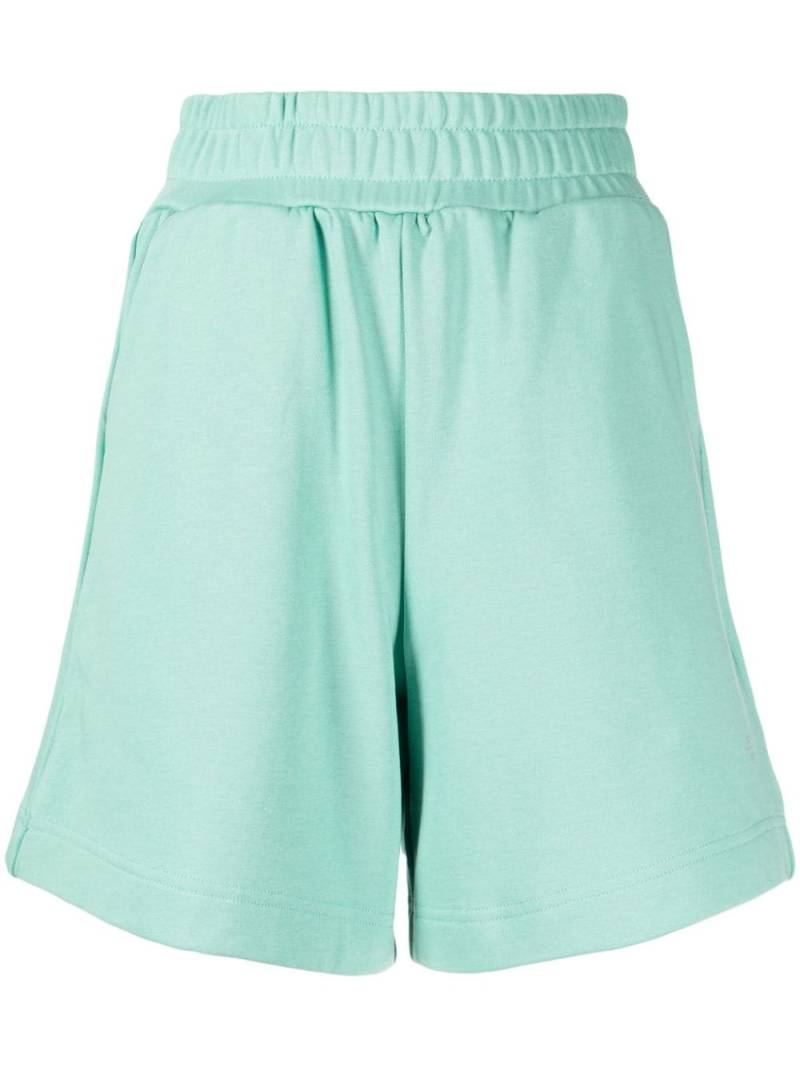 izzue elasticated cotton-blend track shorts - Green von izzue