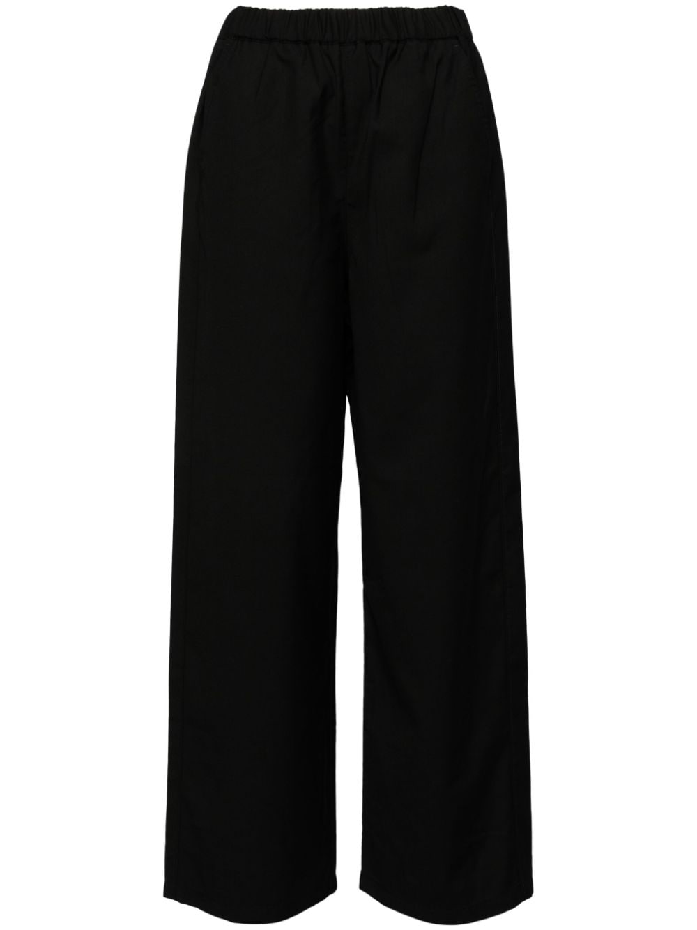 izzue elasticated-waist straight-leg trousers - Black von izzue