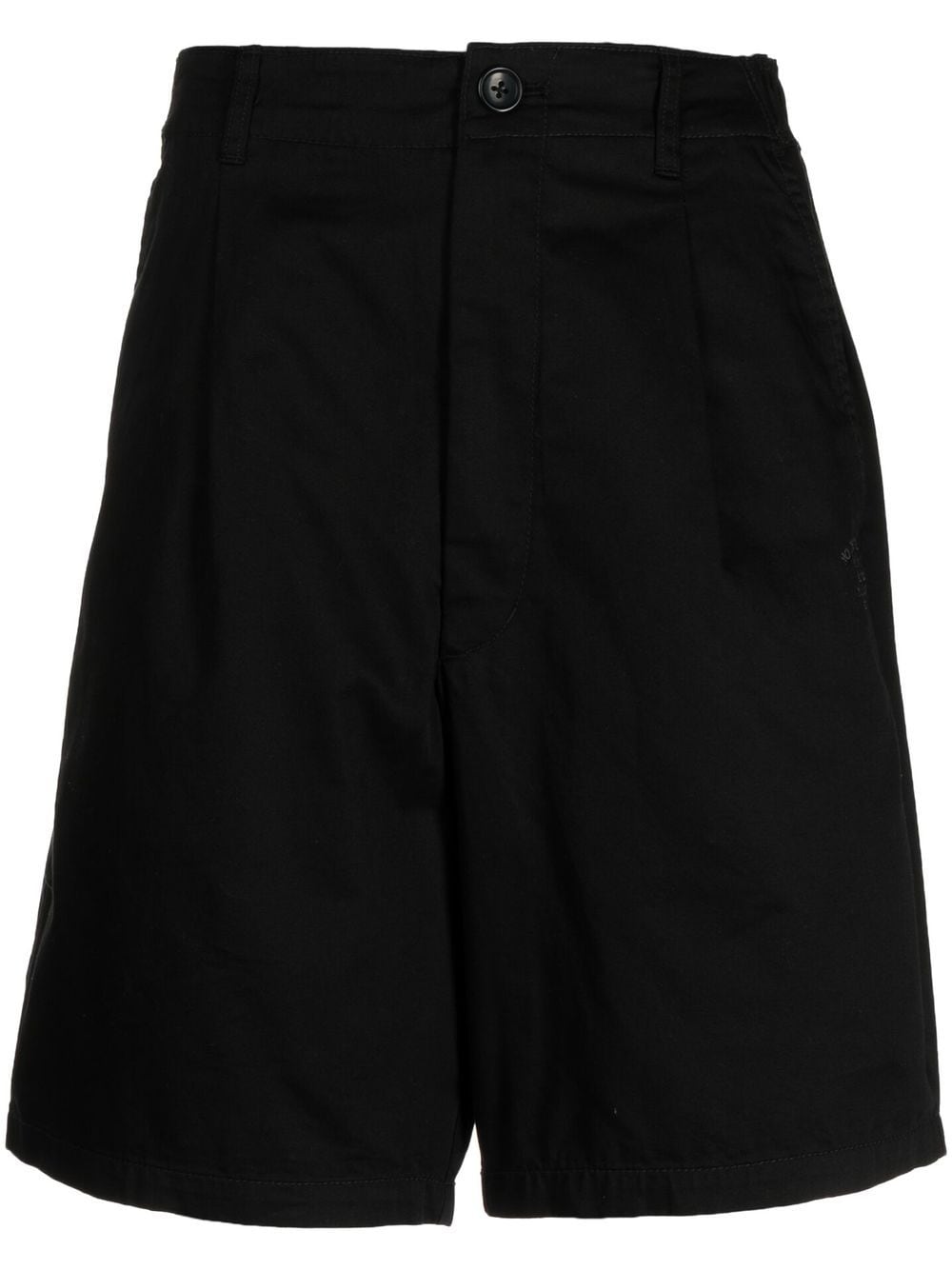 izzue embroidered logo-detail cotton shorts - Black von izzue