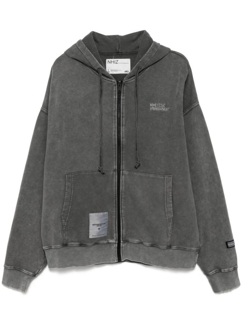 izzue embroidered logo hooded jacket - Grey von izzue