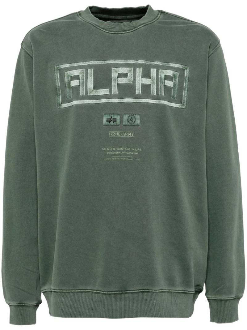 izzue embroidered logo sweatshirt - Green von izzue