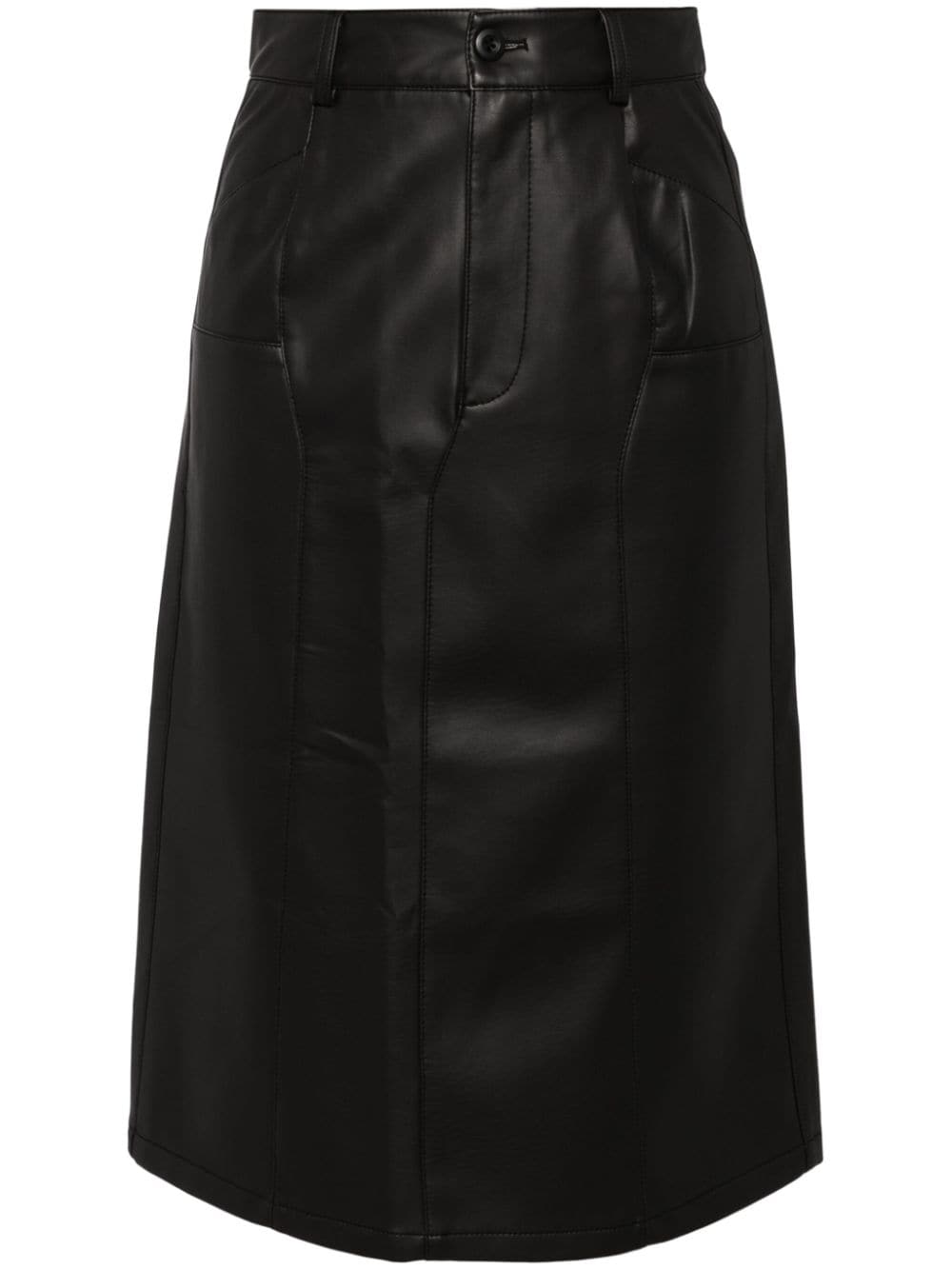 izzue faux leather midi skirt - Black von izzue