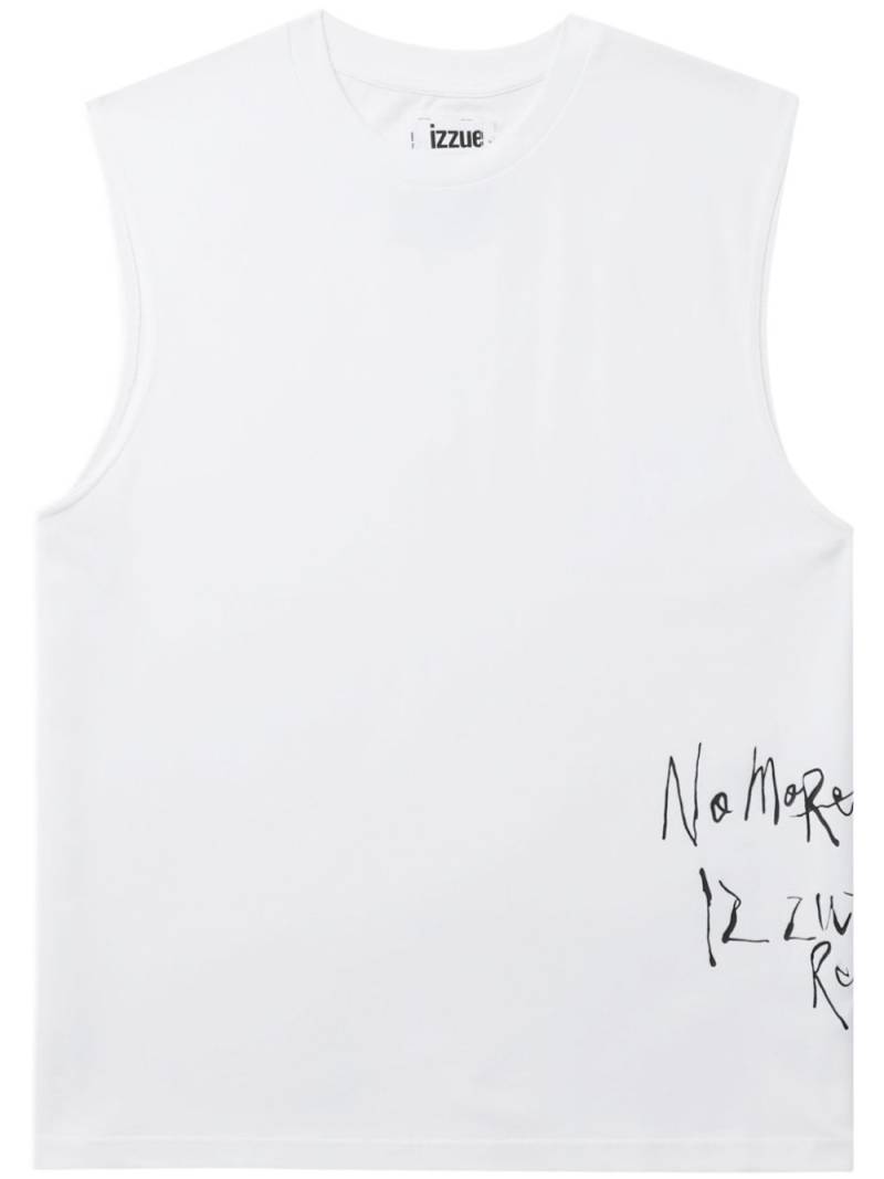 izzue graphic-print cotton vest - White von izzue