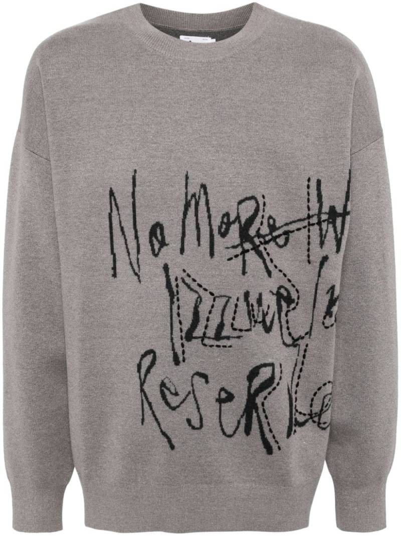 izzue graphic-print crew-neck jumper - Grey von izzue