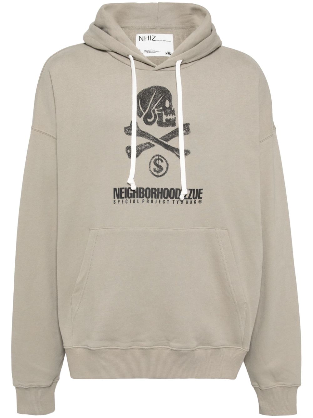 izzue graphic print hoodie - Neutrals von izzue