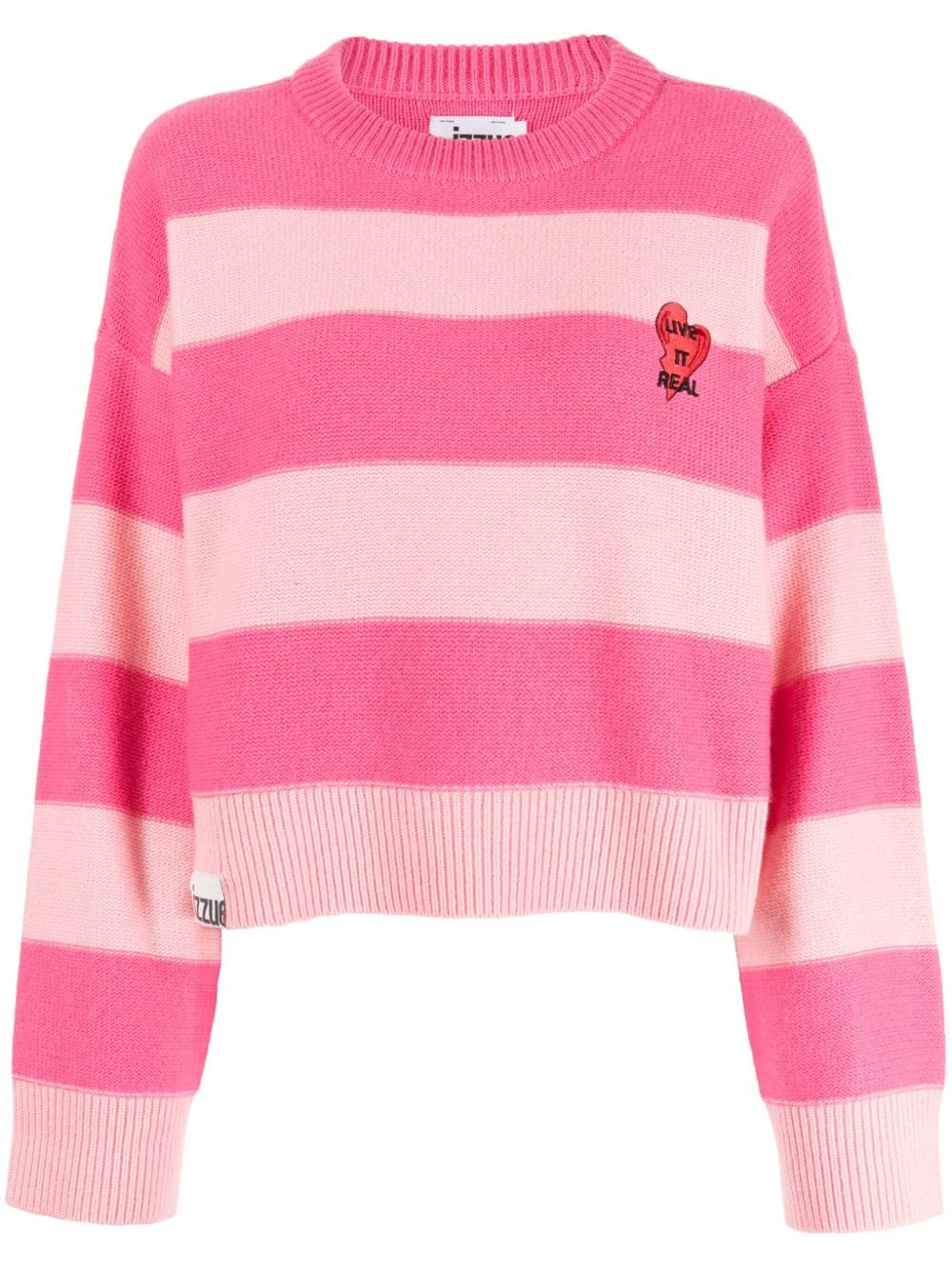 izzue heart-patch wool-blend jumper - Pink von izzue