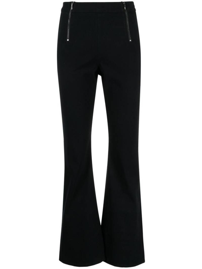 izzue high-waist flared trousers - Black von izzue