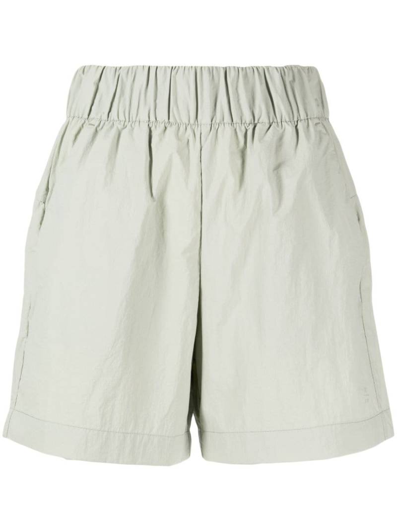 izzue high-waisted elasticated shorts - Green von izzue