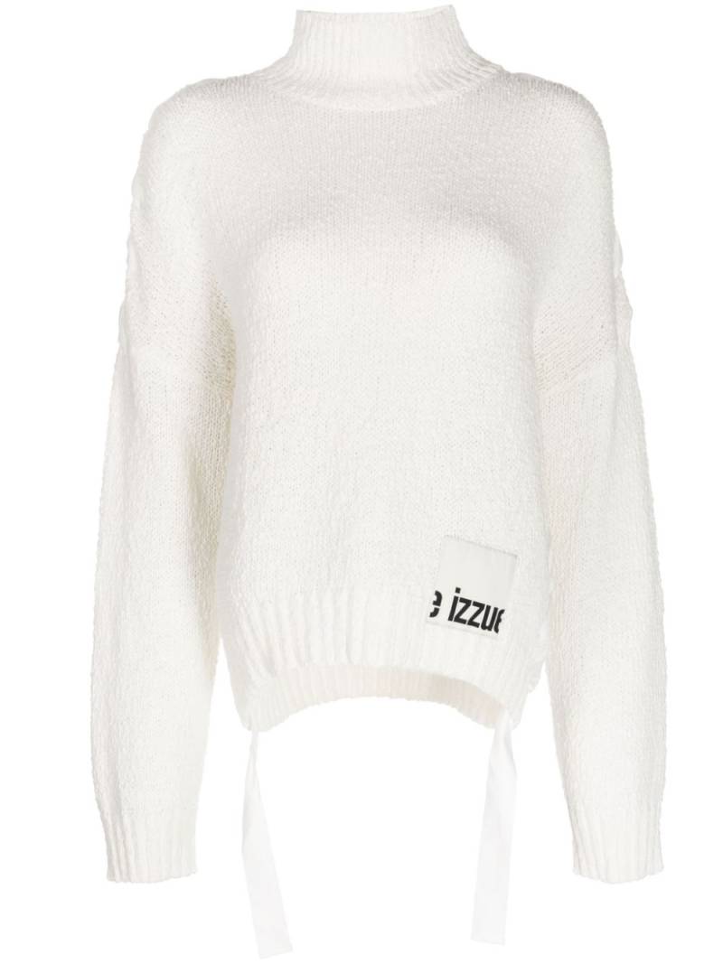 izzue lace-up detail cotton jumper - White von izzue