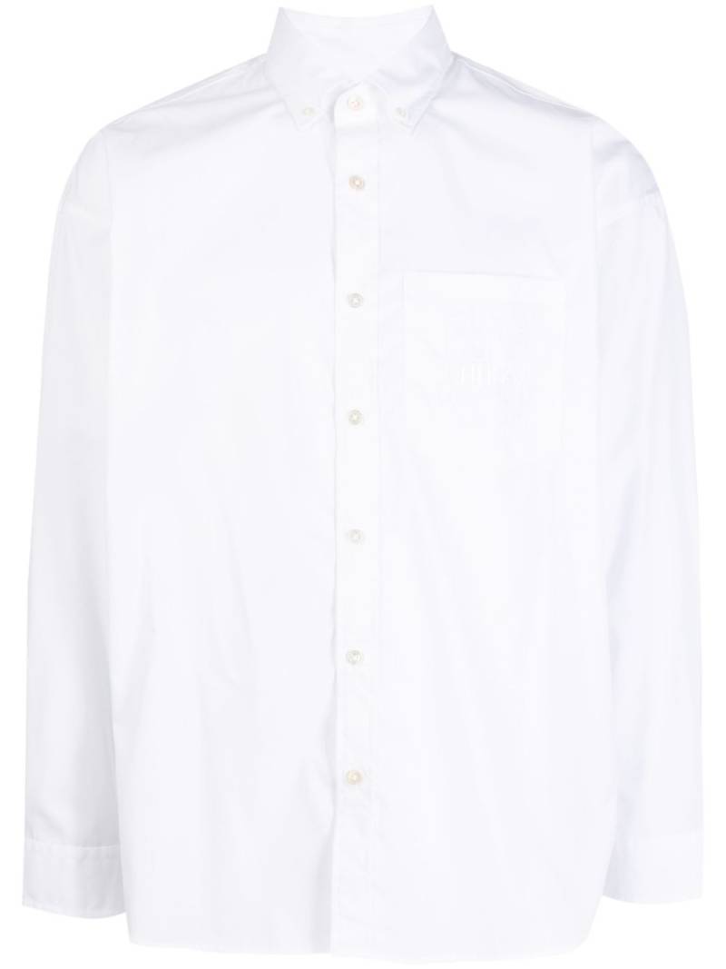 izzue logo-appliqué cottons shirt - White von izzue