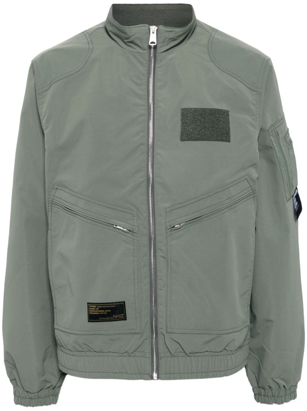 izzue logo-appliqué military jacket - Green von izzue