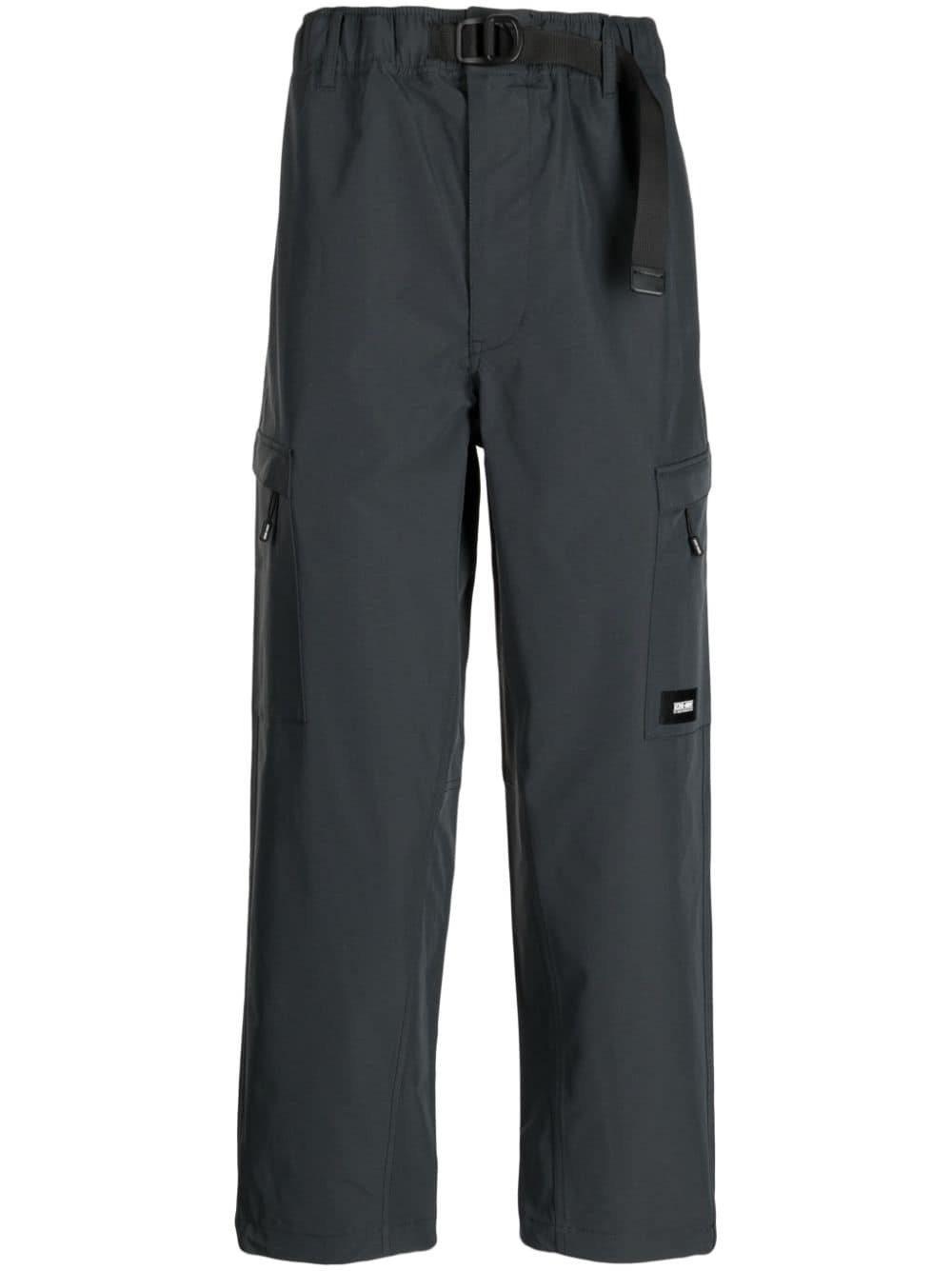 izzue logo-appliqué straight-leg trousers - Grey von izzue