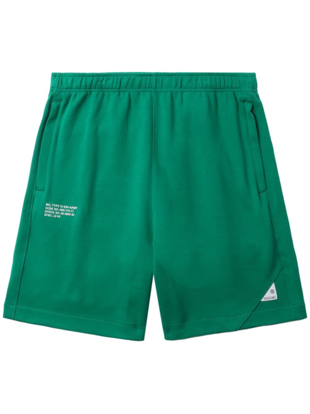 izzue logo-appliqué track shorts - Green von izzue