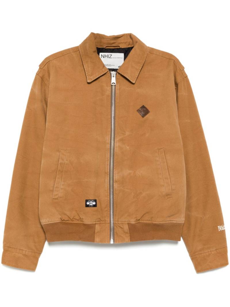 izzue logo bomber jacket - Neutrals von izzue