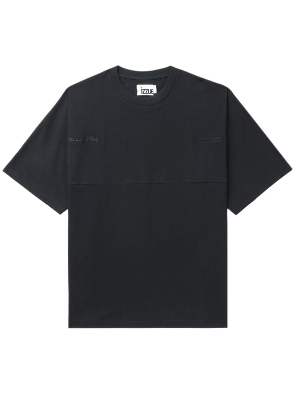 izzue logo-embroidered cotton T-shirt - Black von izzue