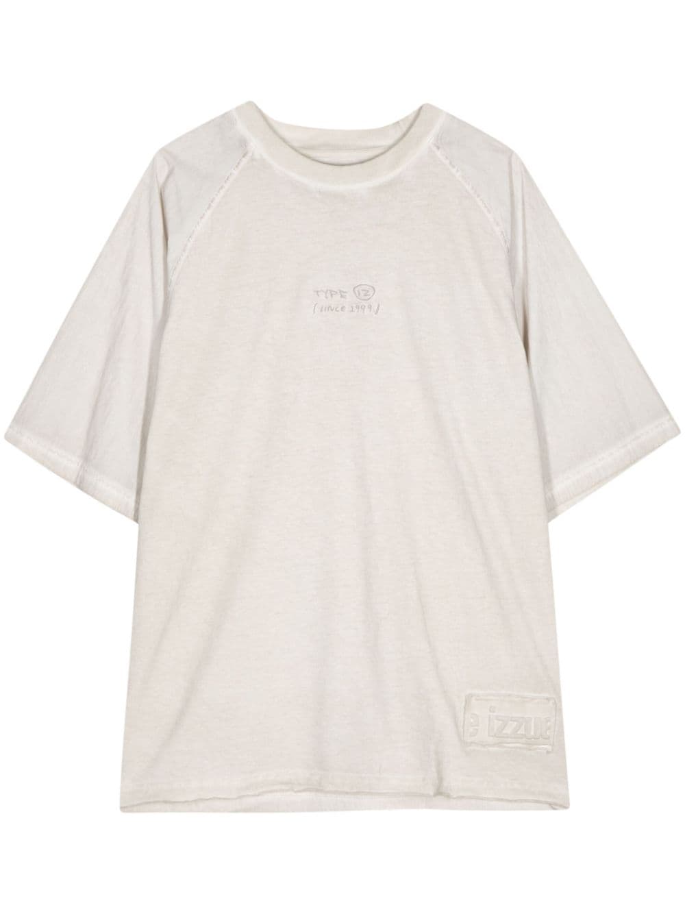izzue logo-embroidered cotton T-shirt - Grey von izzue