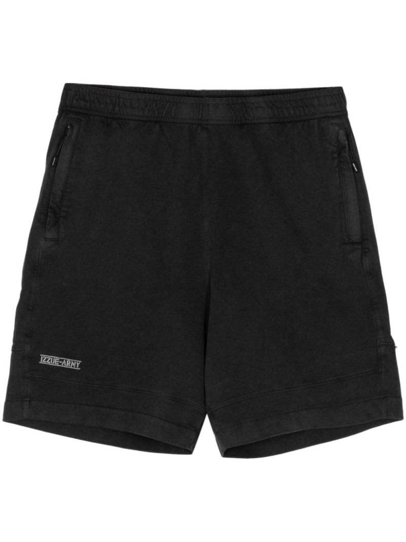 izzue logo-embroidered cotton track shorts - Grey von izzue