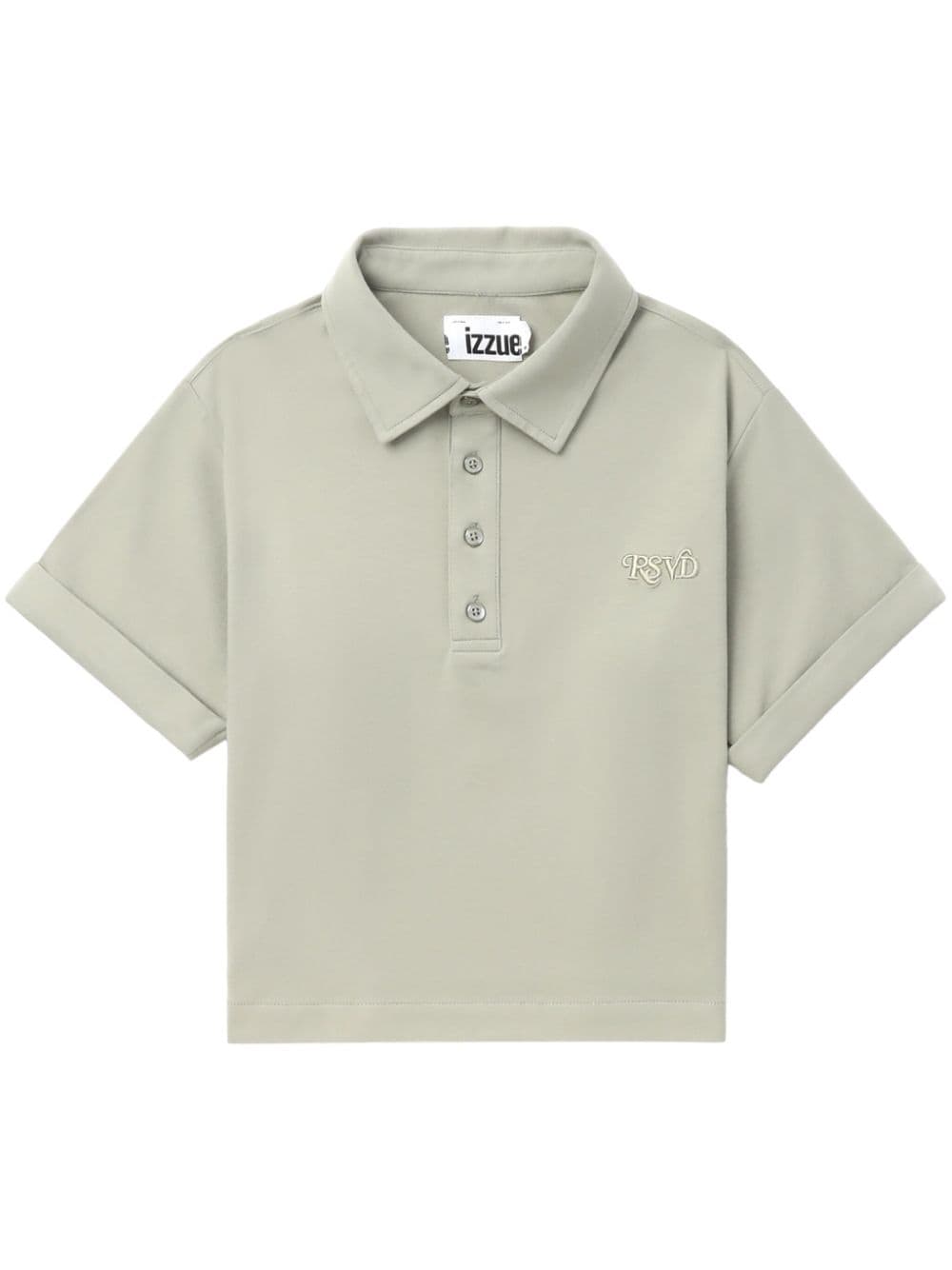 izzue logo-embroidered polo top - Grey von izzue